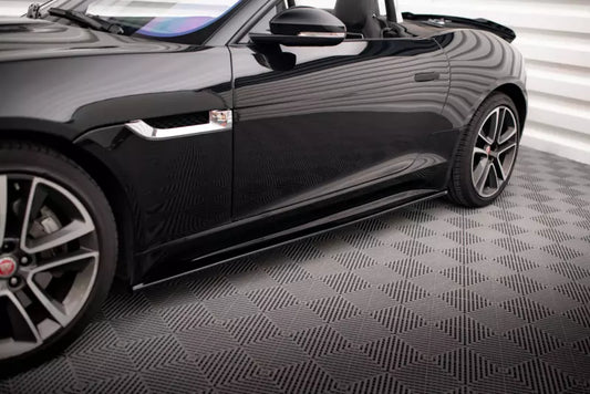 Maxton Design Seitenschweller (Paar) für Jaguar F-Type Hochglanz schwarz – Ansicht 1