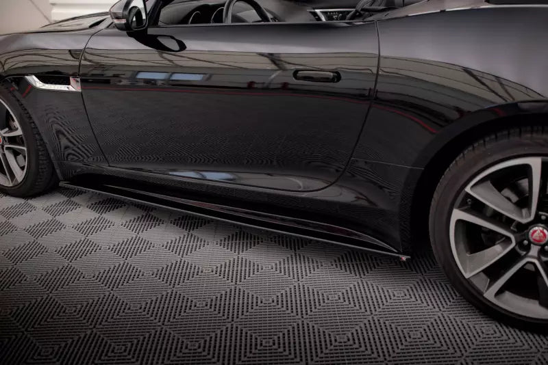 Maxton Design Seitenschweller (Paar) für Jaguar F-Type Hochglanz schwarz – Ansicht 3