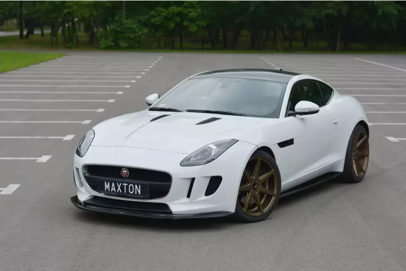Maxton Design Frontlippe V.1 für Jaguar F-Type Hochglanz schwarz – Ansicht 1