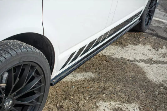 Maxton Design Seitenschweller (Paar) für VW T6 Hochglanz schwarz – Ansicht 1