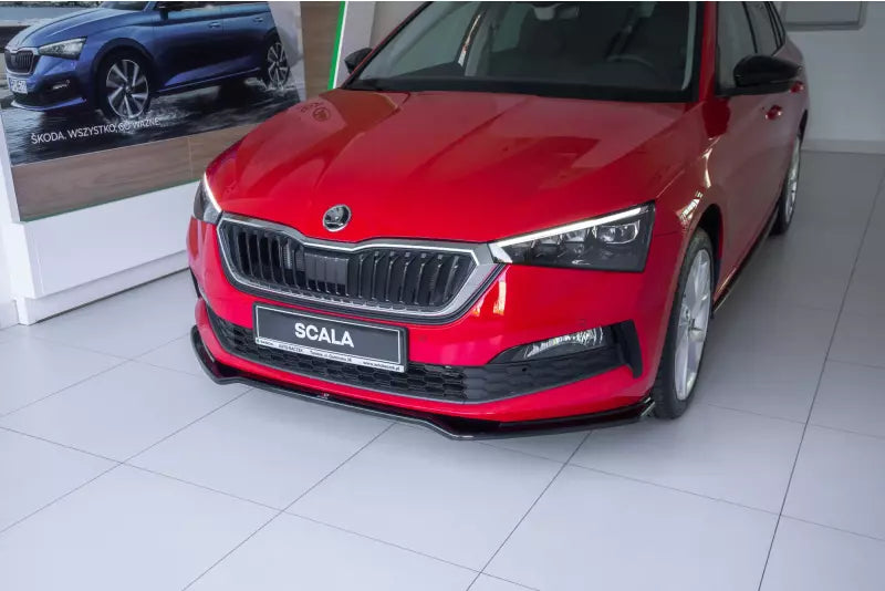 Maxton Design Frontlippe V.2 für Skoda Scala Hochglanz schwarz – Ansicht 3