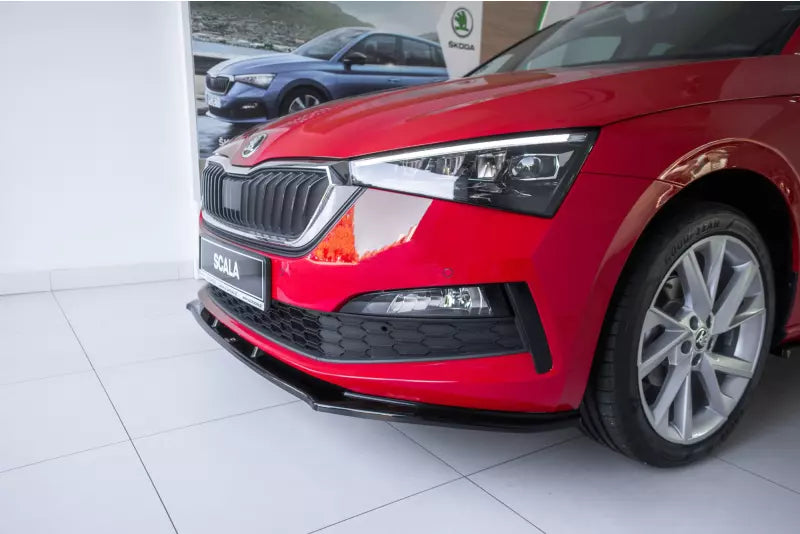 Maxton Design Frontlippe V.1 für Skoda Scala Hochglanz schwarz – Ansicht 3