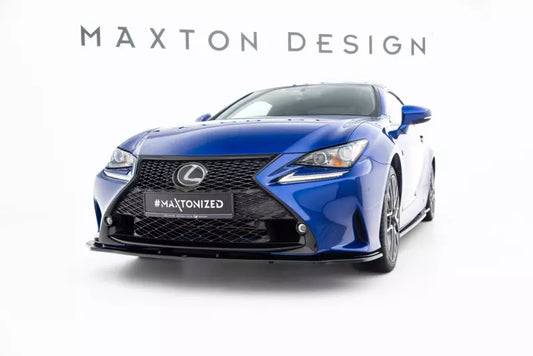 Maxton Design Frontlippe V.2 für Lexus RC Hochglanz schwarz – Ansicht 1