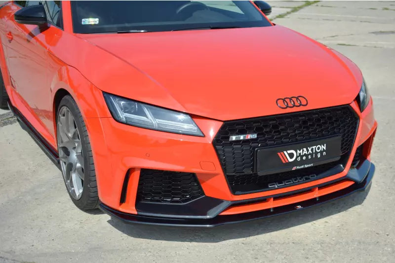Maxton Design Frontlippe V.1 für Audi TT RS 8S 2016-2019 Hochglanz schwarz – Ansicht 1