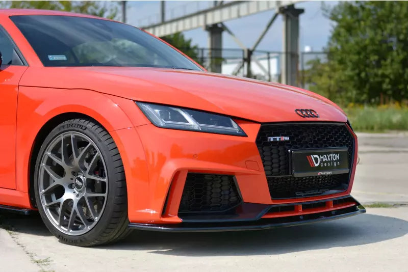 Maxton Design Frontlippe V.1 für Audi TT RS 8S 2016-2019 Hochglanz schwarz – Ansicht 2