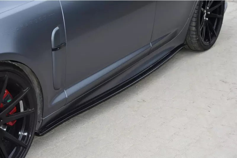 Maxton Design Seitenschweller (Paar) für Jaguar XF-R Hochglanz schwarz – Ansicht 1