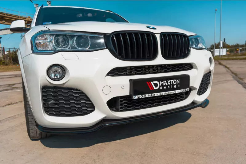 Maxton Design Frontlippe für BMW X3 F25 M Paket Facelift Hochglanz schwarz – Ansicht 2