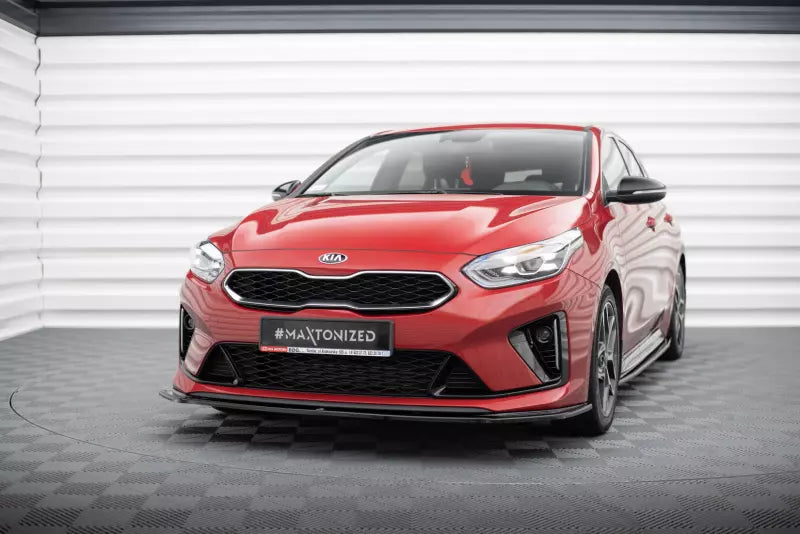 Maxton Design Frontlippe V.1 für Kia ProCeed GT Mk3 Hochglanz schwarz – Ansicht 1