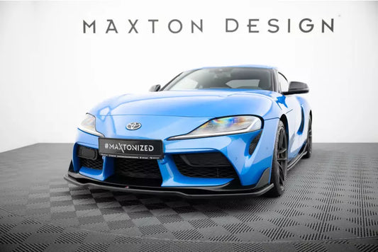 Maxton Design Frontlippe V.2 für Toyota Supra Mk5 Hochglanz schwarz – Ansicht 1