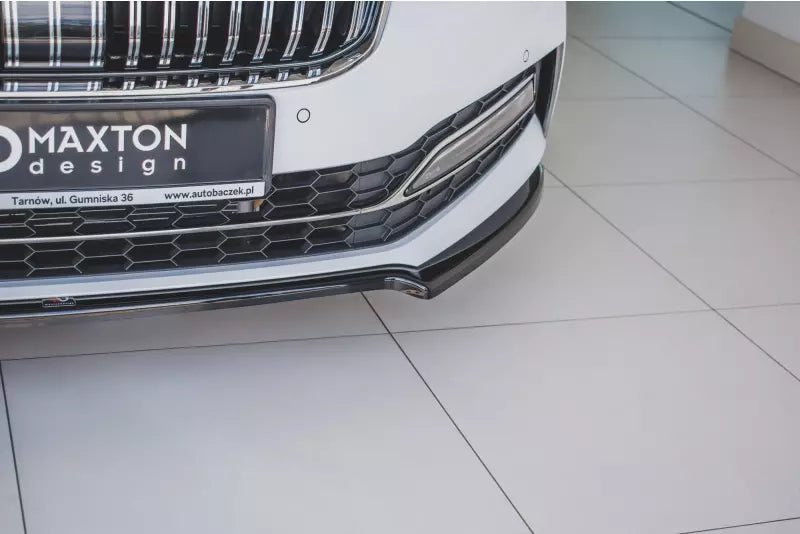 Maxton Design Frontlippe V.1 für Skoda Superb 3 III 3V Facelift Hochglanz schwarz – Ansicht 3