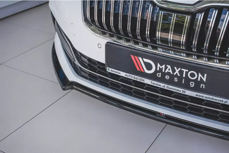 Maxton Design Frontlippe V.1 für Skoda Superb 3 III 3V Facelift Hochglanz schwarz – Ansicht 4