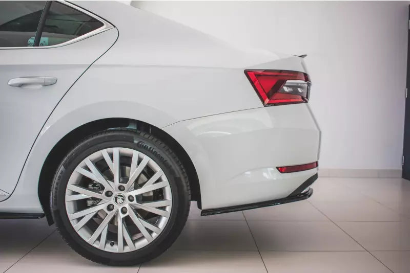 Maxton Design Diffusor Flaps für Skoda Superb 3 III 3V Facelift Hochglanz schwarz – Ansicht 2