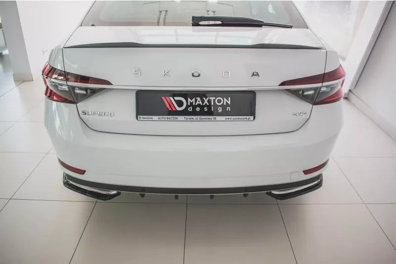 Maxton Design Diffusor Flaps für Skoda Superb 3 III 3V Facelift Hochglanz schwarz – Ansicht 3