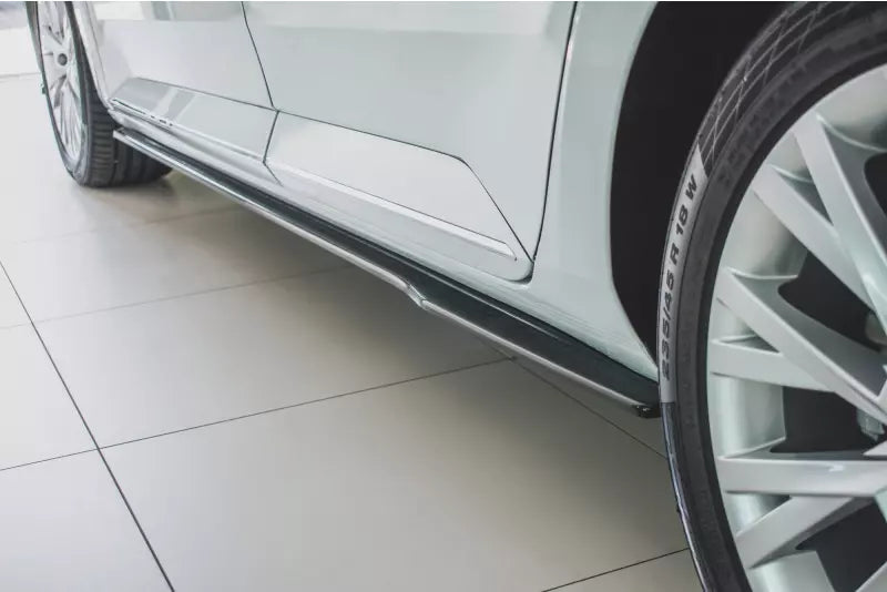 Maxton Design Seitenschweller (Paar) für Diffusor Skoda Superb 3 III 3V Facelift Hochglanz schwarz – Ansicht 1