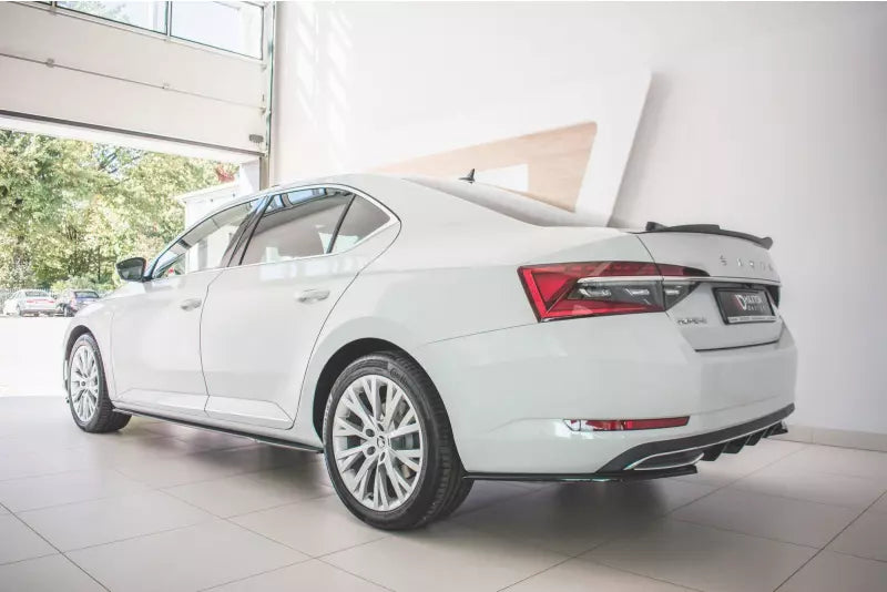 Maxton Design Seitenschweller (Paar) für Diffusor Skoda Superb 3 III 3V Facelift Hochglanz schwarz – Ansicht 3