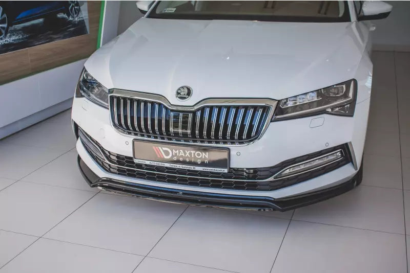 Maxton Design Frontlippe V.3 für Skoda Superb 3 III 3V Facelift Hochglanz schwarz – Ansicht 1