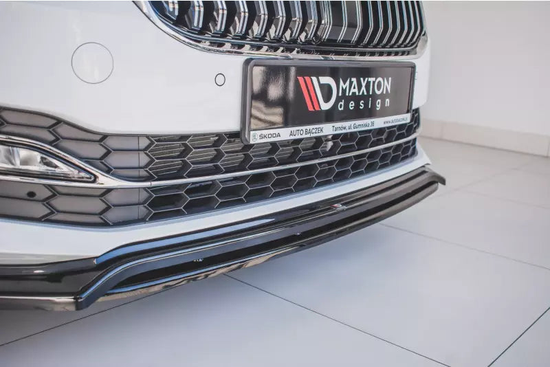 Maxton Design Frontlippe V.3 für Skoda Superb 3 III 3V Facelift Hochglanz schwarz – Ansicht 2