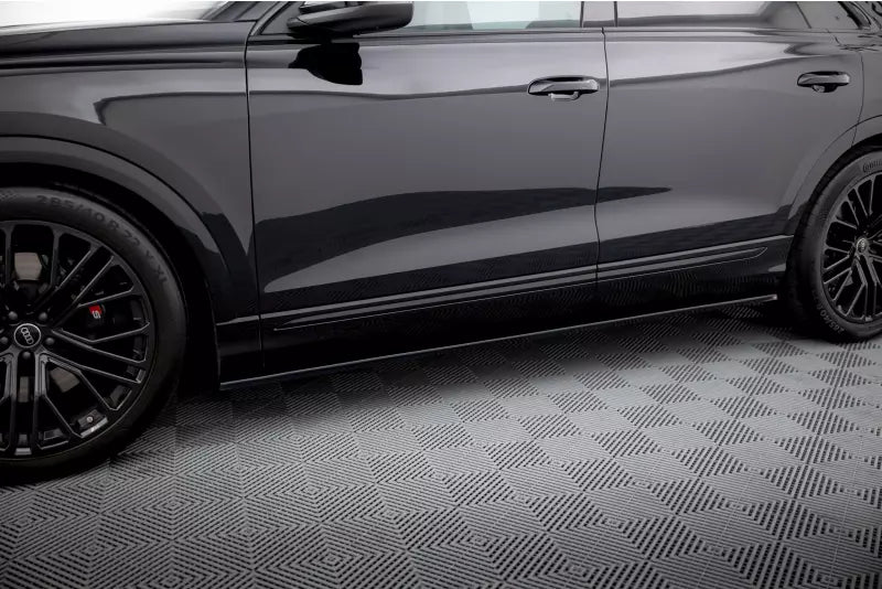Maxton Design Seitenschweller (Paar) für Audi Q8 S-Line Hochglanz schwarz – Ansicht 1