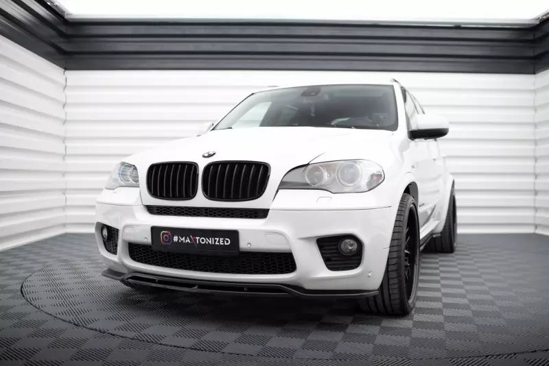 Maxton Design Frontlippe für BMW X5 E70 M-Paket Facelift Hochglanz schwarz – Ansicht 1