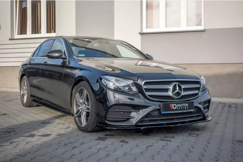 Maxton Design Frontlippe für Mercedes E-Klasse W213 E43 AMG / AMG-Line Hochglanz schwarz – Ansicht 1