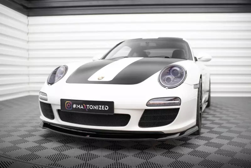 Maxton Design Frontlippe für Porsche 911 Carrera 997 Facelift Hochglanz schwarz – Ansicht 1