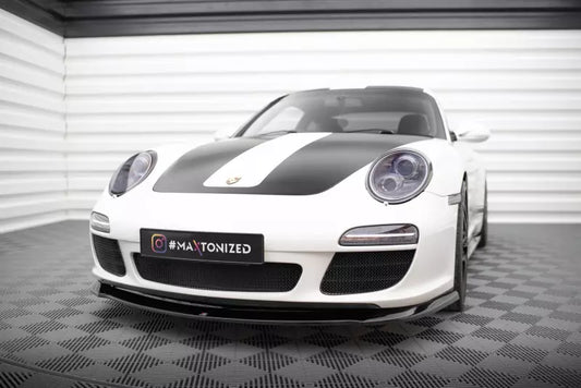 Maxton Design Frontlippe für Porsche 911 Carrera 997 Facelift Hochglanz schwarz – Ansicht 1