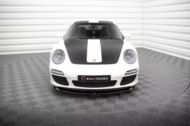 Maxton Design Frontlippe für Porsche 911 Carrera 997 Facelift Hochglanz schwarz – Ansicht 2