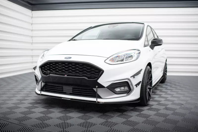 Maxton Design Street Pro Frontlippe V.2 für Ford Fiesta ST / ST-Line Mk8 Hochglanz schwarz – Ansicht 1