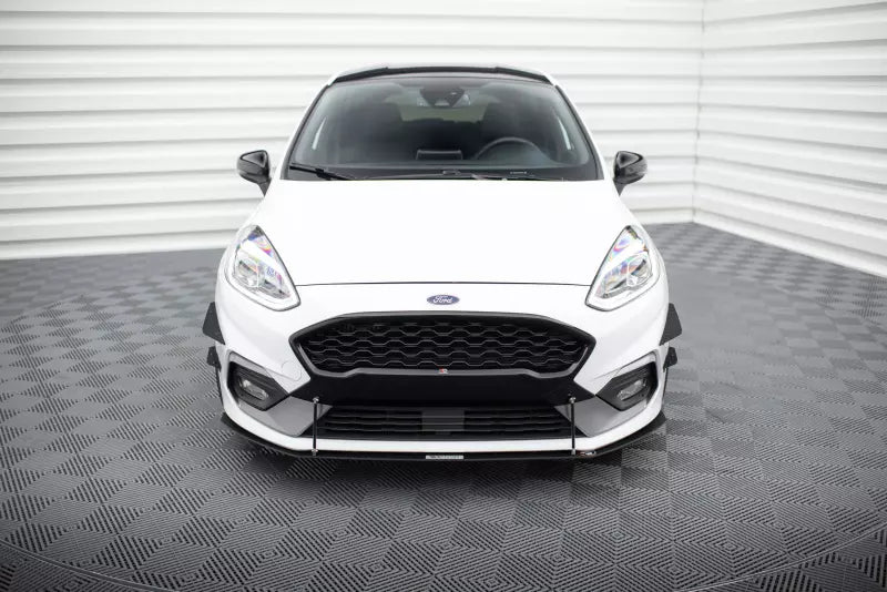 Maxton Design Street Pro Frontlippe V.2 für Ford Fiesta ST / ST-Line Mk8 Hochglanz schwarz – Ansicht 2