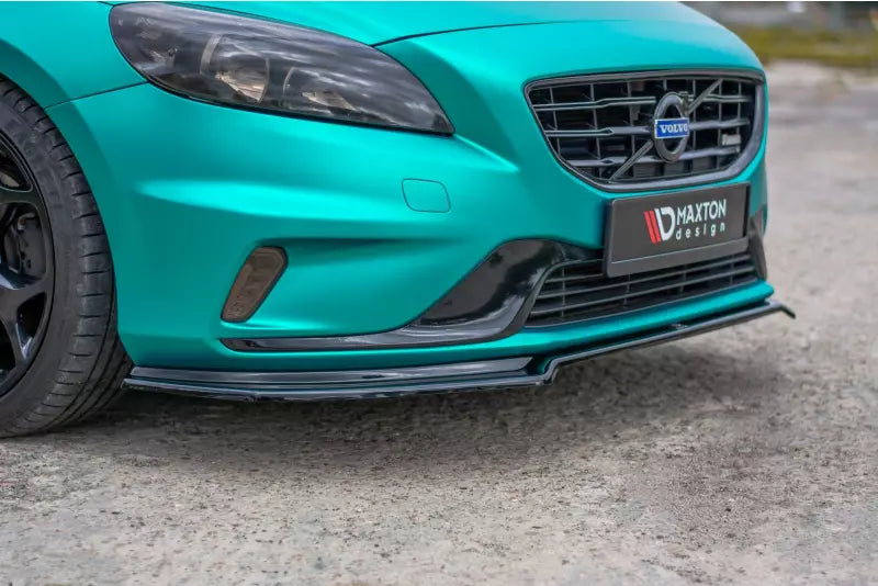 Maxton Design Frontlippe V.1 für Volvo V40 R-Design Hochglanz schwarz – Ansicht 2