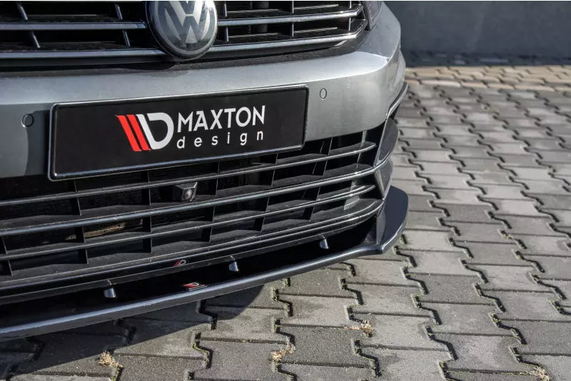 Maxton Design Frontlippe V.1 für VW Passat B8 R-Line 2015-2019 Hochglanz schwarz – Ansicht 4