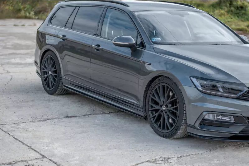Maxton Design Seitenschweller (Paar) für VW Passat B8 R-Line Hochglanz schwarz – Ansicht 3