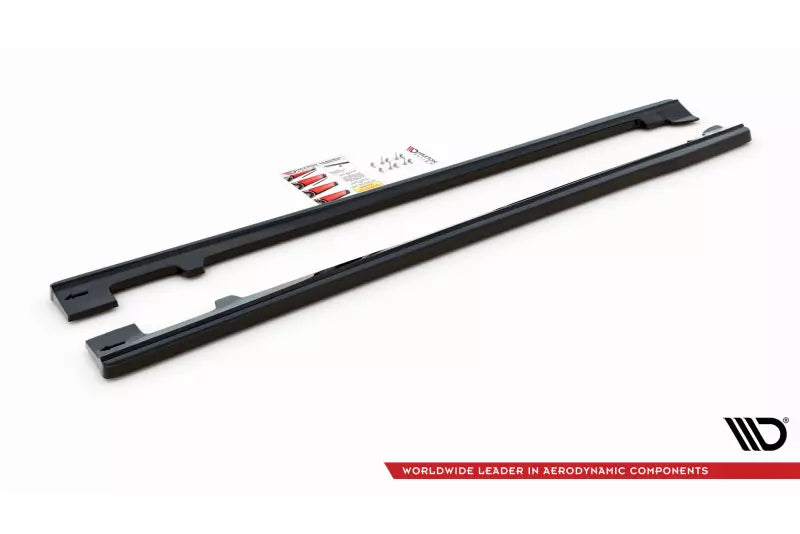 Maxton Design Seitenschweller (Paar) für Volvo V40 Hochglanz schwarz – Ansicht 3