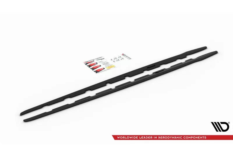 Maxton Design Seitenschweller (Paar) V.2 für BMW 1er F40 M Paket / M135i Hochglanz schwarz – Ansicht 3