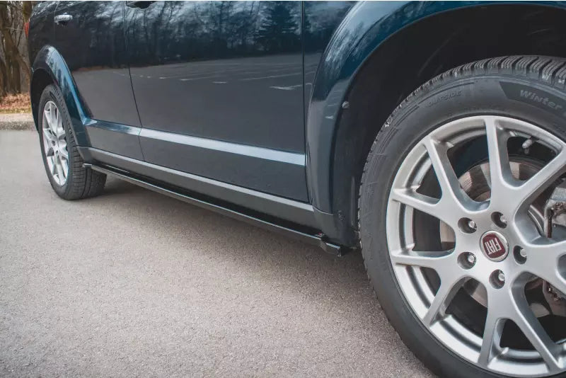 Maxton Design Seitenschweller (Paar) für Fiat Freemont Hochglanz schwarz – Ansicht 1