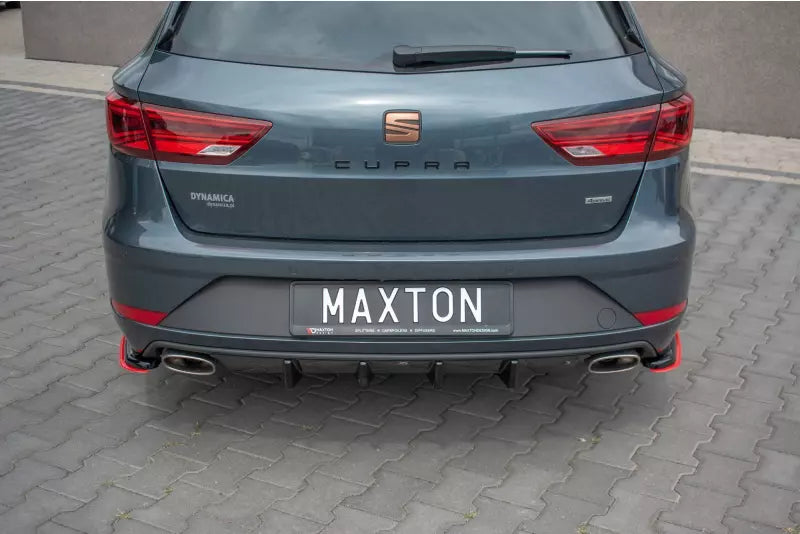 Maxton Design Heckdiffusor für Seat Leon 3 (Typ 5F) Cupra ST Facelift Hochglanz schwarz – Ansicht 1