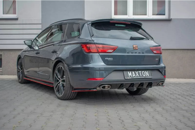Maxton Design Heckdiffusor für Seat Leon 3 (Typ 5F) Cupra ST Facelift Hochglanz schwarz – Ansicht 2