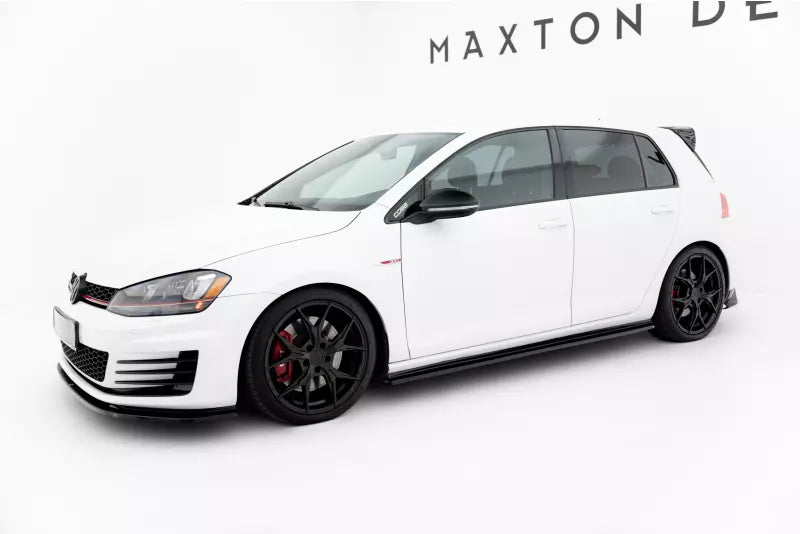 Maxton Design Seitenschweller (Paar) V.2 für VW Golf 7 GTI / GTD Hochglanz schwarz – Ansicht 2