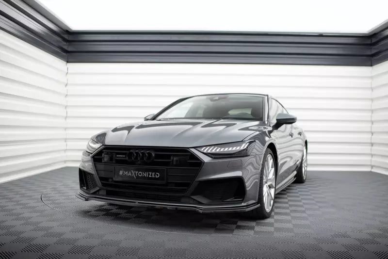 Maxton Design Frontlippe V.1 für Audi A7 C8 S-Line Hochglanz schwarz – Ansicht 1