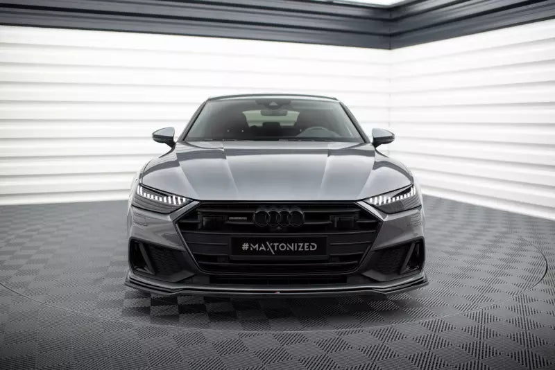 Maxton Design Frontlippe V.1 für Audi A7 C8 S-Line Hochglanz schwarz – Ansicht 2