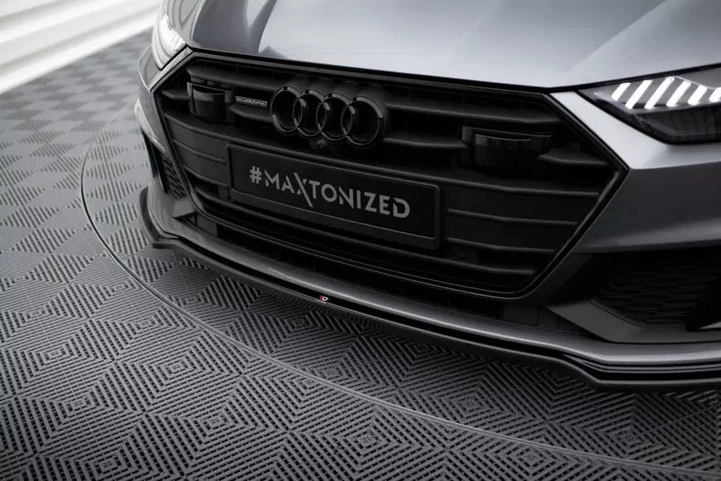 Maxton Design Frontlippe V.1 für Audi A7 C8 S-Line Hochglanz schwarz – Ansicht 3