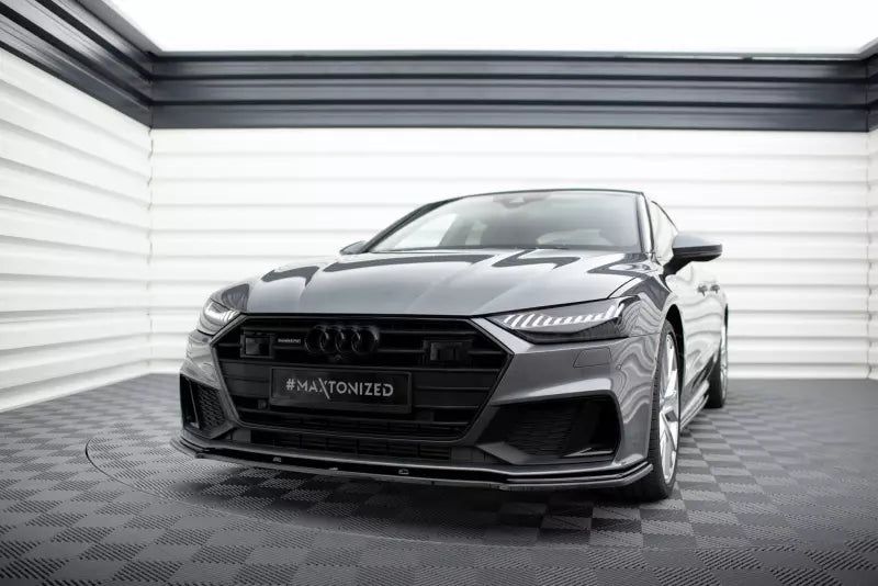Maxton Design Frontlippe V.2 für Audi A7 C8 S-Line Hochglanz schwarz – Ansicht 1