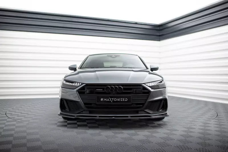 Maxton Design Frontlippe V.2 für Audi A7 C8 S-Line Hochglanz schwarz – Ansicht 2