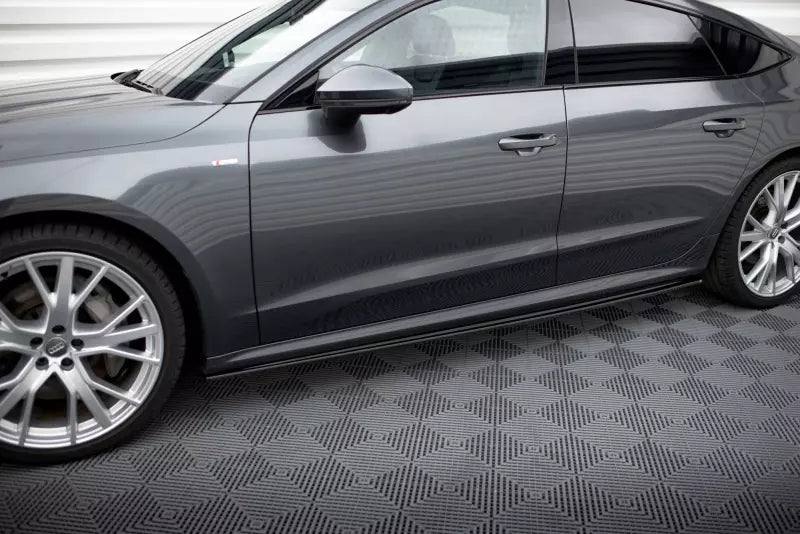 Maxton Design Seitenschweller (Paar) für Audi A7 C8 S-Line Hochglanz schwarz – Ansicht 1