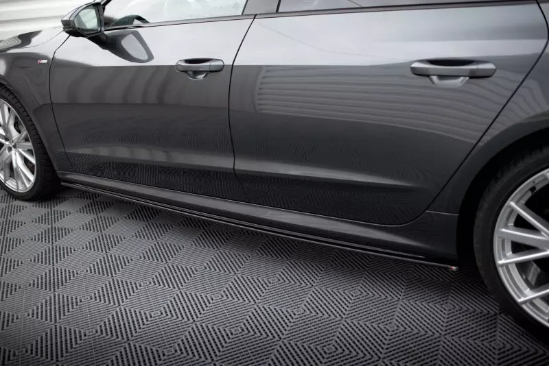 Maxton Design Seitenschweller (Paar) für Audi A7 C8 S-Line Hochglanz schwarz – Ansicht 3