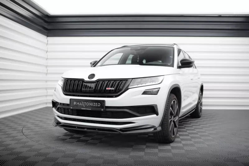 Maxton Design Frontlippe für Skoda Kodiaq Sportline Hochglanz schwarz – Ansicht 1