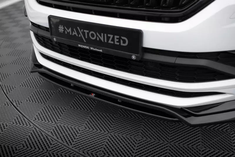 Maxton Design Frontlippe für Skoda Kodiaq Sportline Hochglanz schwarz – Ansicht 3