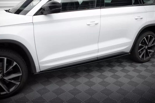 Maxton Design Seitenschweller (Paar) V.2 für Skoda Kodiaq Sportline Hochglanz schwarz – Ansicht 1