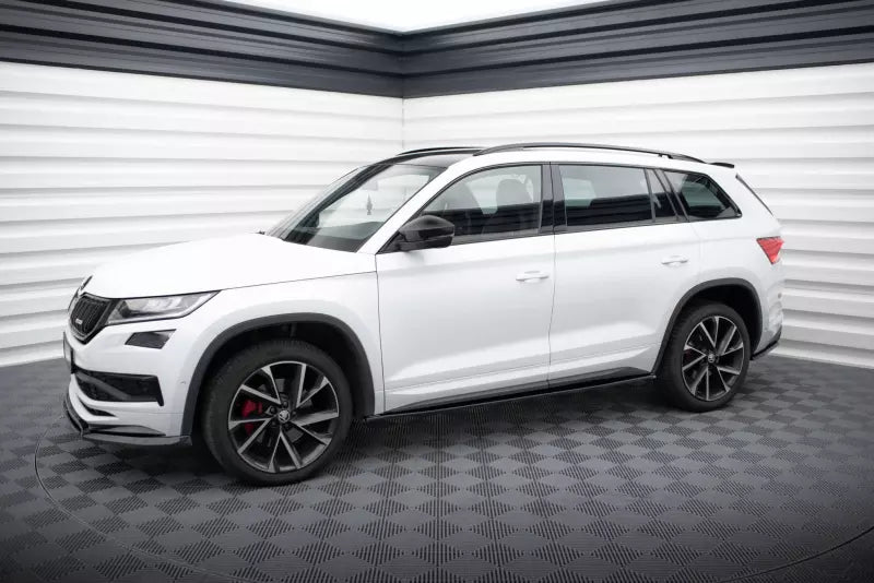 Maxton Design Seitenschweller (Paar) V.2 für Skoda Kodiaq Sportline Hochglanz schwarz – Ansicht 2