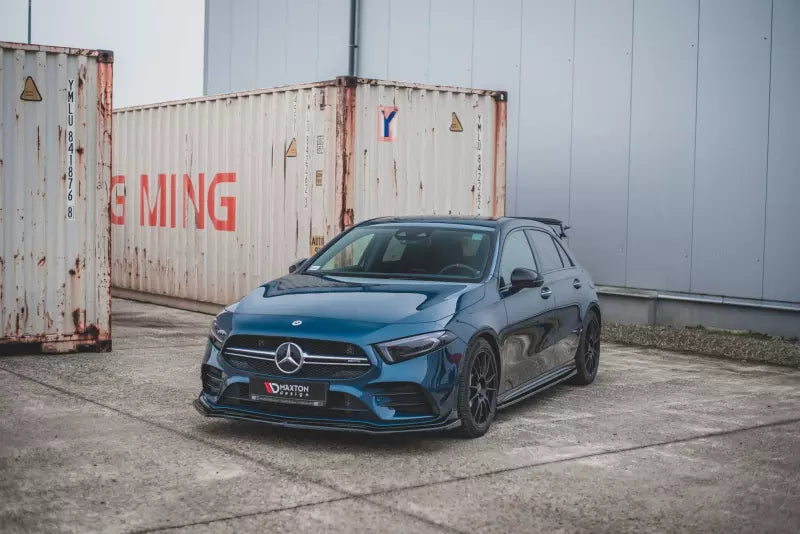 Maxton Design Seitenschweller (Paar) für Mercedes A35 AMG W177 Hochglanz schwarz – Ansicht 2